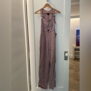 Joseph Mauve Linen Overalls